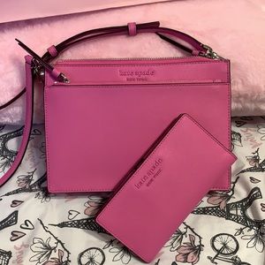 Kate Spade ♠️ Zip Crossbody Cameron Monotone SET